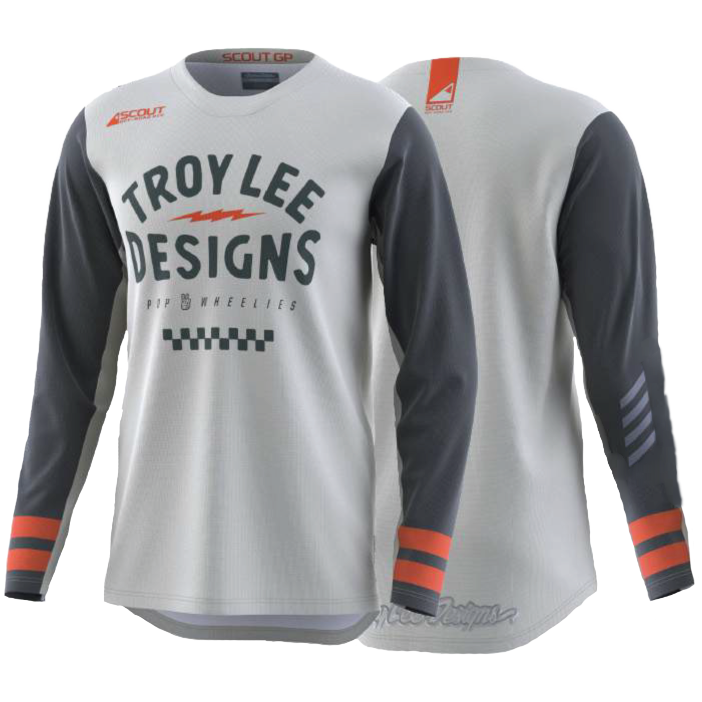 Troy Lee Designs Scout GP Jersey Ride on Charcoal/Vintage White