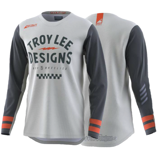 Troy Lee Designs Scout GP Jersey Ride on Charcoal/Vintage White