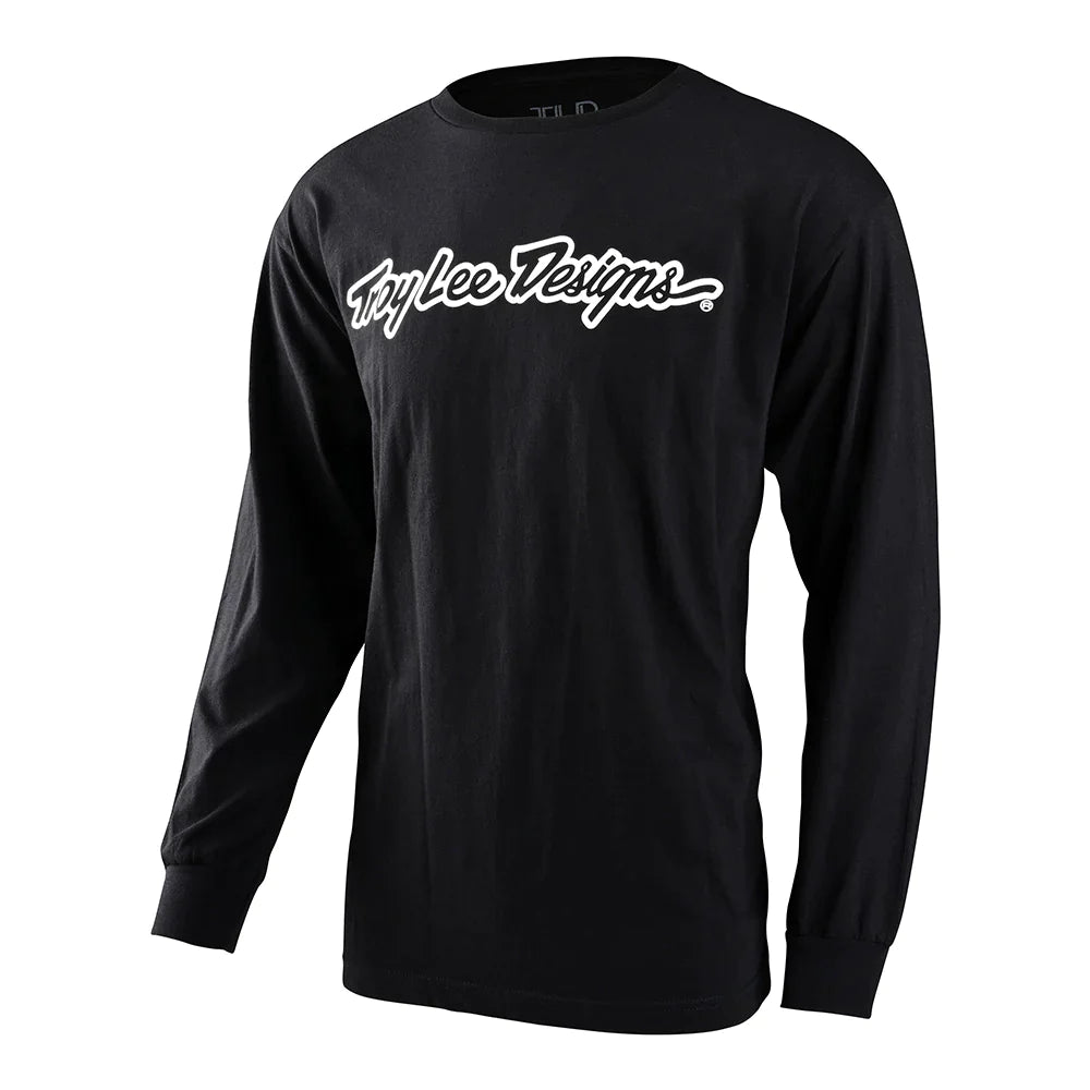 Troy Lee Designs Signature Long Sleeve T-shirt Black