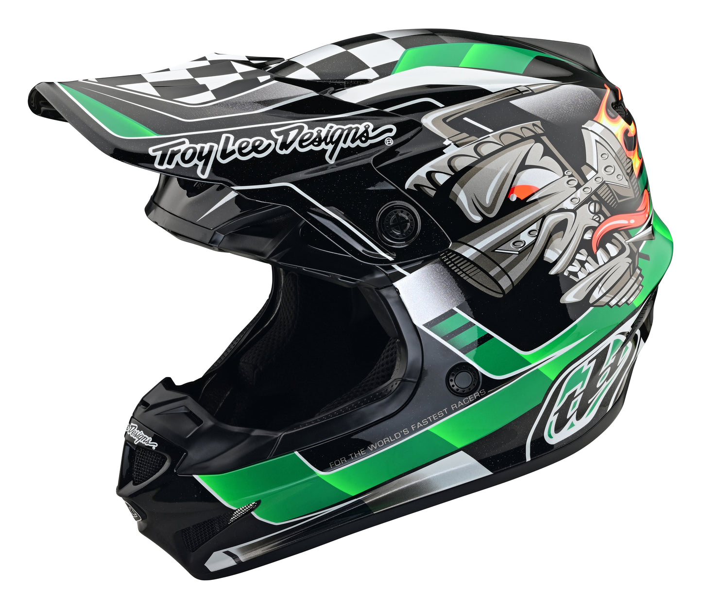 Troy Lee Designs SE4 Carb Helmet Green