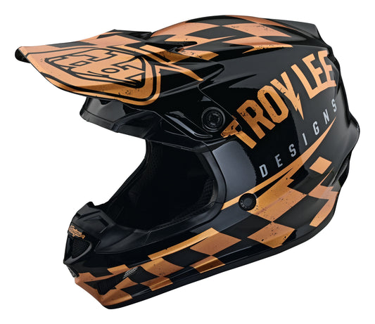 Troy Lee Designs SE4 Race Shop Helmet W/Mips Black/Gold