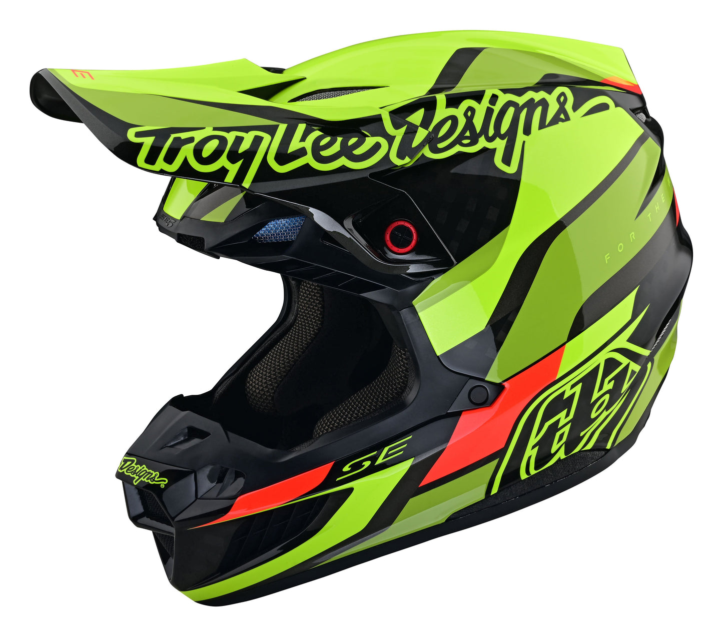 Troy Lee Designs SE5 Carbon Omega Helmet W/Mips Black/Flo Yellow