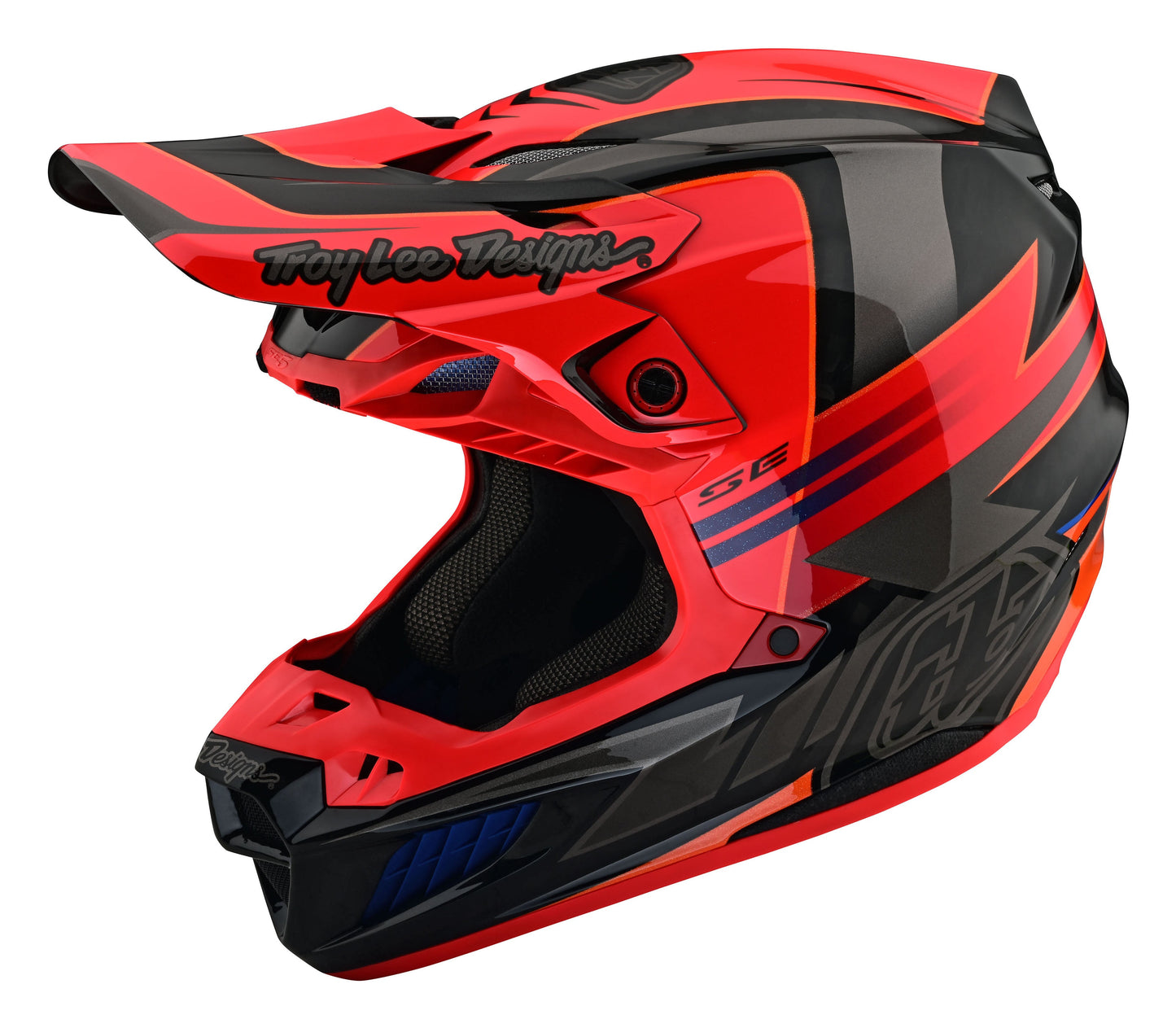 Troy Lee Designs SE5 Carbon Saber Rocket Helmet W/Mips  Red