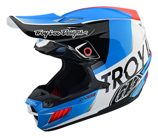 Troy Lee Designs SE5 Qualifier Helmet W/Mips White/Blue